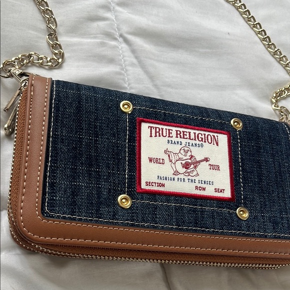True Religion Denim and Brown Crossbody Bag - Picture 2 of 5